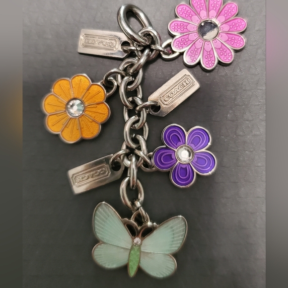 Coach Multicolor Floral and Butterfly Keychain/ Charms - Picture 5 of 8